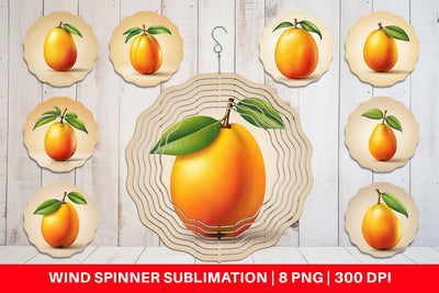 Wind Spinner Mango Fruit Sublimation artnoy 