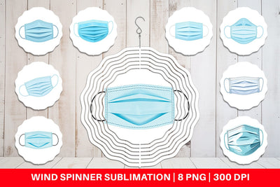 Wind Spinner Medical Mask Sublimation artnoy 