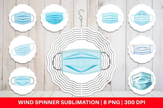 Wind Spinner Medical Mask Sublimation artnoy 
