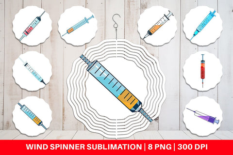 Wind Spinner Medical Syringe Sublimation artnoy 