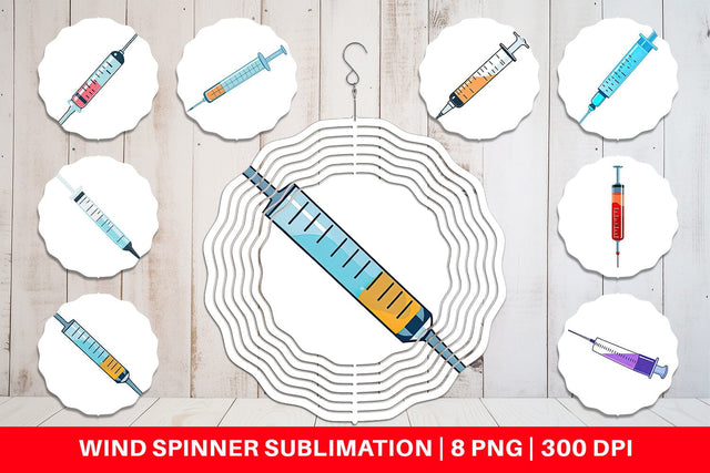Wind Spinner Medical Syringe Sublimation artnoy 