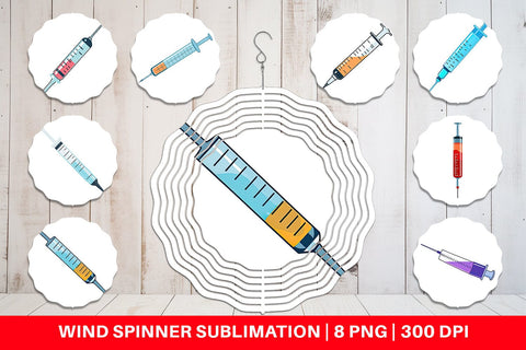 Wind Spinner Medical Syringe Sublimation artnoy 
