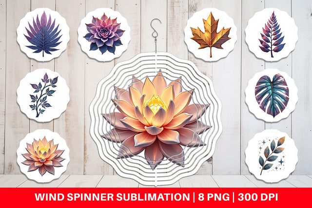 Wind Spinner Metallic Botanicals Sublimation artnoy 