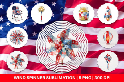 Wind Spinner Midnight Sparkle Patchwork Watercolor Sublimation artnoy 