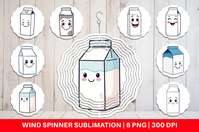 Wind Spinner Milk Carton Sublimation artnoy 