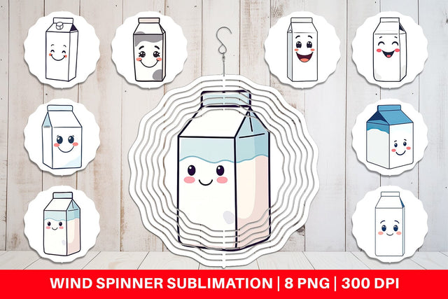 Wind Spinner Milk Carton Sublimation artnoy 