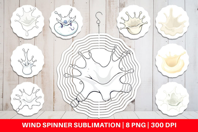 Wind Spinner Milk Splash Sublimation artnoy 