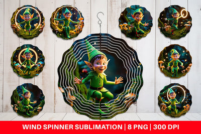 Wind Spinner Mischievous Elf Sublimation artnoy 