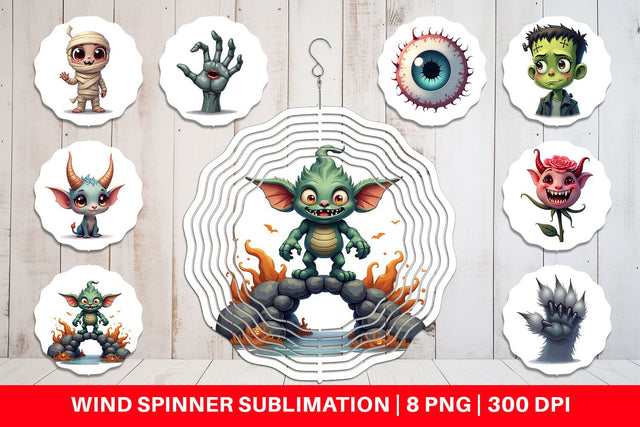 Wind Spinner Monster Mashups Sublimation artnoy 