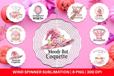 Wind Spinner Moody Coquette Spell Watercolor Sublimation artnoy 