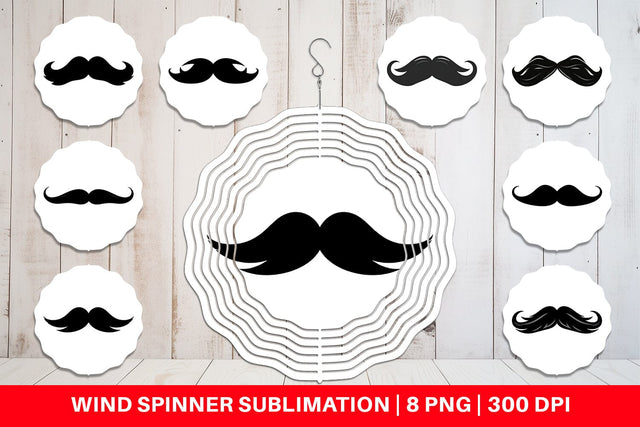 Wind Spinner Mustache Sublimation artnoy 