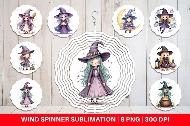 Wind Spinner Mystical Witch Dolls Sublimation artnoy 