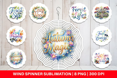 Wind Spinner Nature Forest Coffee Quotes Sublimation artnoy 