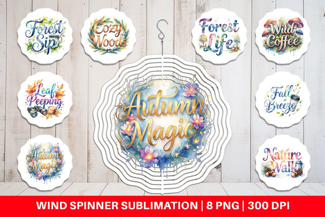 Wind Spinner Nature Forest Coffee Quotes Sublimation artnoy 