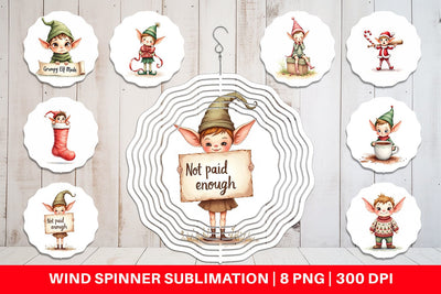Wind Spinner Naughty Elves Sublimation artnoy 