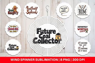Wind Spinner Naughty List Funny Christmas Sublimation artnoy 