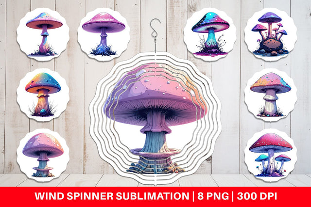 Wind Spinner Nebula Mushrooms Sublimation artnoy 
