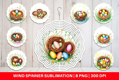 Wind Spinner Nests with Eggs Sublimation artnoy 