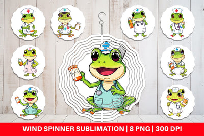 Wind Spinner Nurse Frog Sublimation artnoy 