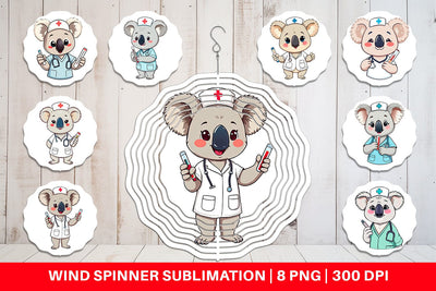 Wind Spinner Nurse Koala Sublimation artnoy 
