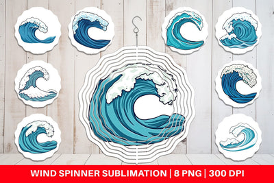 Wind Spinner Ocean Wave Sublimation artnoy 