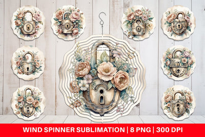 Wind Spinner Old Padlock Sublimation artnoy 