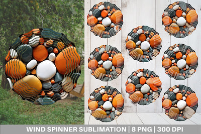 Wind Spinner Orange Stone Texture Sublimation artnoy 
