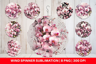 Wind Spinner Orchid Pattern Sublimation artnoy 