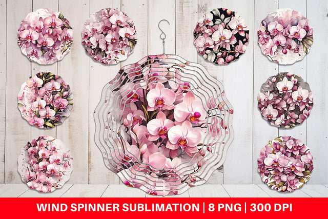 Wind Spinner Orchid Pattern Sublimation artnoy 