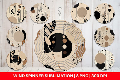 Wind Spinner Organic Elements Pattern Sublimation artnoy 