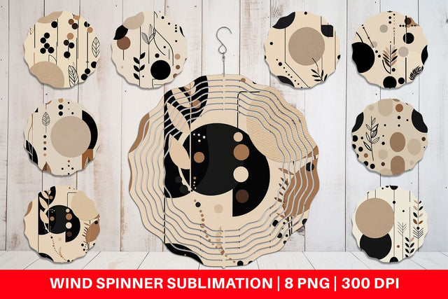 Wind Spinner Organic Elements Pattern Sublimation artnoy 