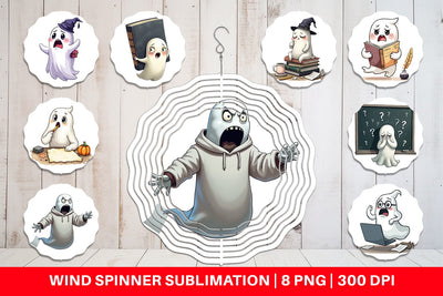 Wind Spinner Overthinking Ghost Sublimation artnoy 