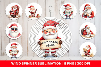 Wind Spinner Overworked Santa Sublimation artnoy 