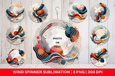 Wind Spinner Paint Brush Painting Sublimation artnoy 