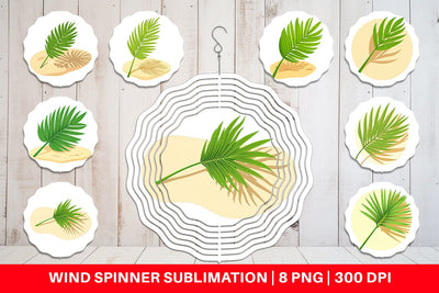 Wind Spinner Palm Leaf Sublimation artnoy 