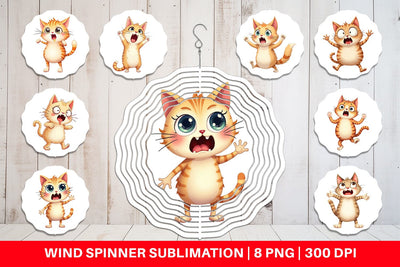 Wind Spinner Panic Cat Sublimation artnoy 
