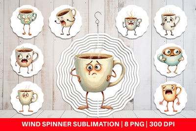 Wind Spinner Panic Coffee Sublimation artnoy 