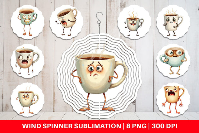 Wind Spinner Panic Coffee Sublimation artnoy 