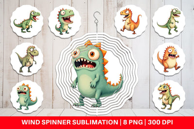 Wind Spinner Panic Dino Sublimation artnoy 
