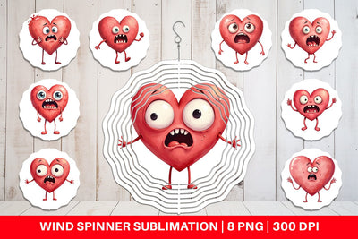 Wind Spinner Panic Heart Sublimation artnoy 