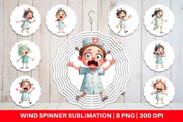 Wind Spinner Panic Nurse Sublimation artnoy 
