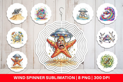 Wind Spinner Panicked UFO Surf Sublimation artnoy 