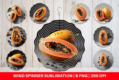 Wind Spinner Papaya fruit Sublimation artnoy 