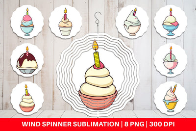 Wind Spinner Party Ice Cream Sublimation artnoy 