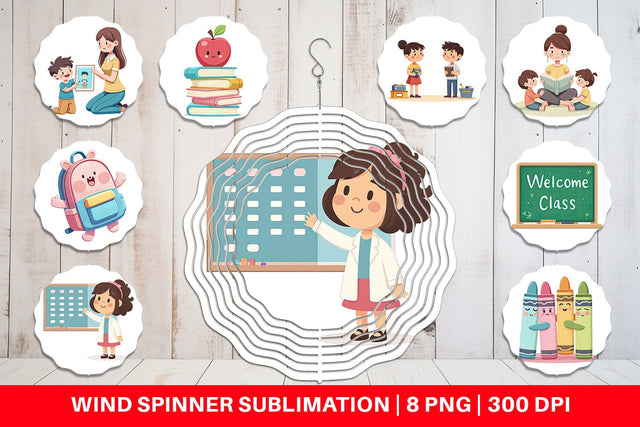 Wind Spinner Pastel Felt Class Sublimation artnoy 