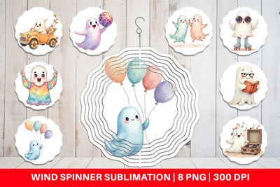 Wind Spinner Pastel Ghost Vibes Sublimation artnoy 