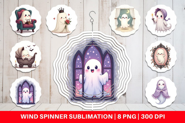 Wind Spinner Pastel Gothic Ghost Sublimation artnoy 