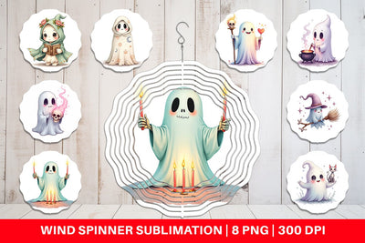 Wind Spinner Pastel Necromancer Ghost Sublimation artnoy 