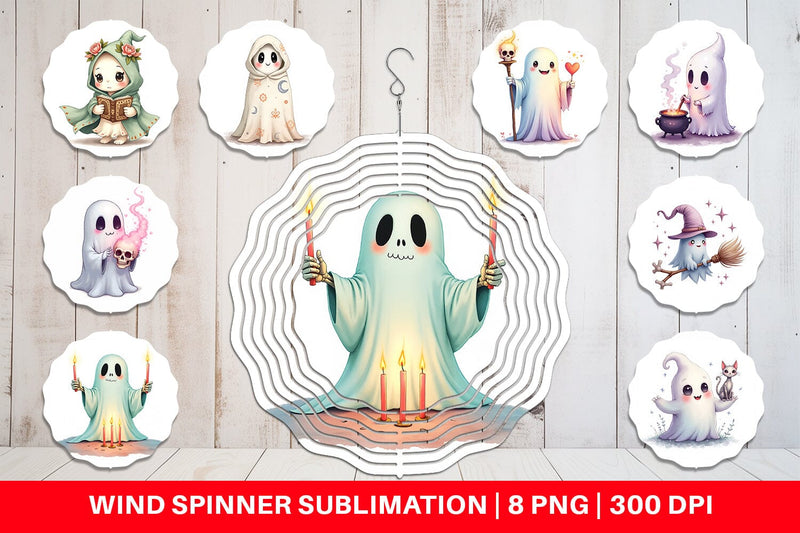 Wind Spinner Pastel Necromancer Ghost Sublimation artnoy 