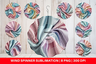 Wind Spinner Pastel Silk Satin Sublimation artnoy 